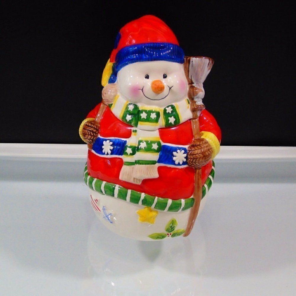 Christmas Snowman Large Cookie Jar